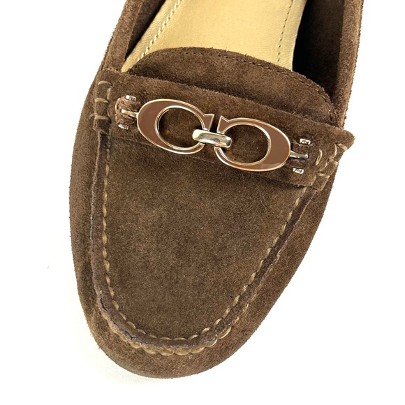 Coach Fortunata Brown Java Suede Loafers - Picture 6 of 8
